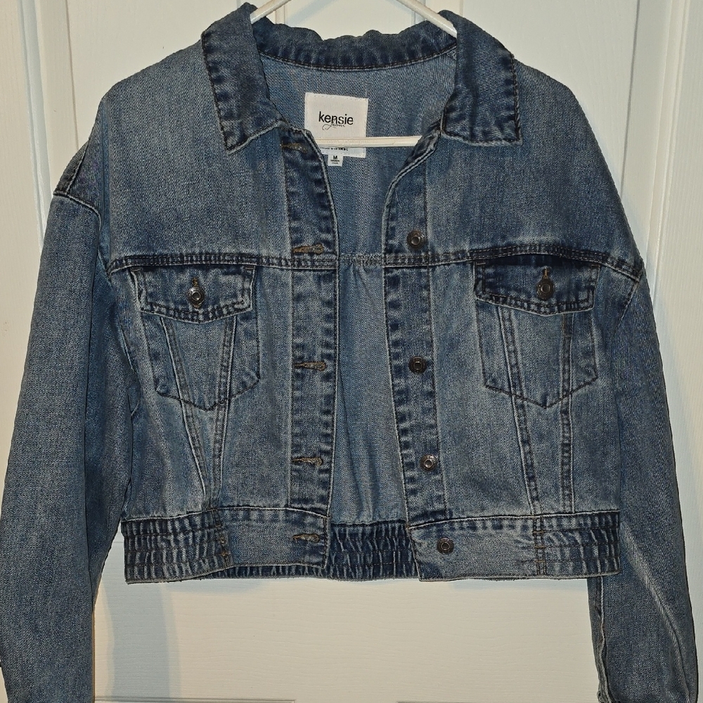 Kensie Women's Dark Blue Jean Jacket